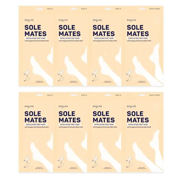 SpaLife Sole Mates Exfoliating Foot Mask - 8 Pack