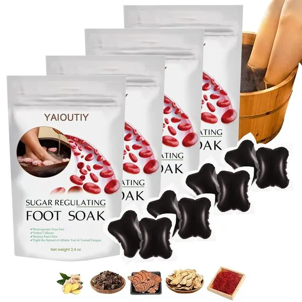 YaiouTiy Herbs Cleansing Foot Soak Beads, Moisturizes The Skin and Relieves Fatigue, Sugar Regulating Foot Soak, Natural Herbal Foot Cleansing Soak Beads (40PCS)