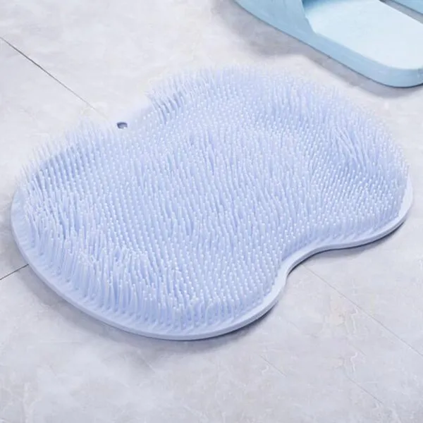 Foot Scrubber and Back Massage Foot Cleaning Non-Slip Foot Scrubbers for Use in Shower. Feet Scrub Shower Back Scrubber Foot Massage Mat, Bathroom Wash Foot (Blue)