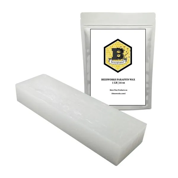 Beesworks Paraffin Wax - 1 lb Refined General Purpose Paraffin Wax - Pure Wax for DIY Candle Making, Canning, Waterproofing, Metal Preservation and More