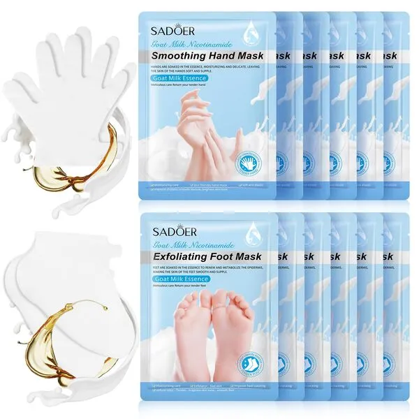 12 Pack Moisturizing Gloves and Socks Bundle - Complete Solution for Soft and Supple Hands and Feet