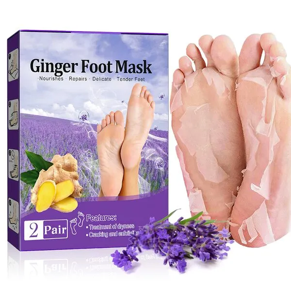 Foot Peel Mask 2 Pack - Peel off Dead Skin and Remove Dry Cracked Foot & Callus Peeling Foot Mask, Moisturizing & Exfoliating Foot Mask, More Healthy Foot Care for Baby Soft Smooth Skin