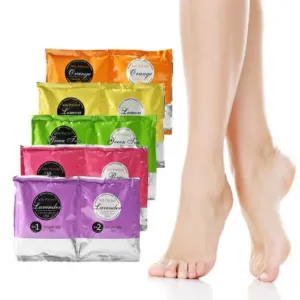 Premium Quality Crystal Jelly Spa, Jelly Pedicure Foot Spa, Exfoliating Detoxifying Foot Soak, Multi-Pack of 5 Scents (Orange, Lemon, Green Tea, Rose and Lavender)