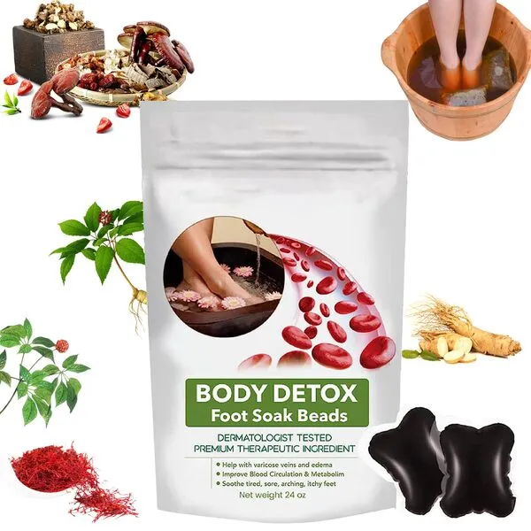 Hapo Detoxingherbs Cleansing Foot Soak Beads, Herbal Detox&shaping Cleansing Foot Soak Beads, Detoxing Herbs Body Detox Foot Soak Beads (1pcs)