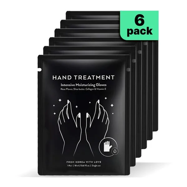 WONDER FAMILY Hydrating Hand Mask Gloves for Collagen Hand Repair Treatment (6 Count (Pack of 1))