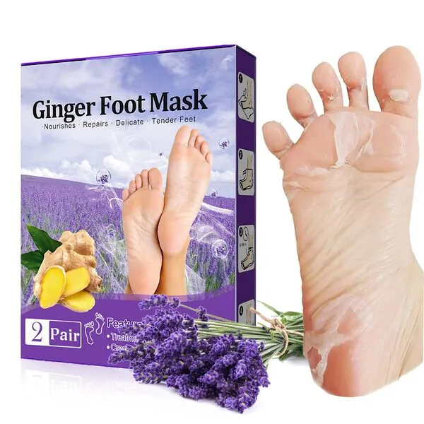 Foot Peel Mask 2 Pack - Exfoliating & Moisturizing Peeling Feet Mask for Rough Dry Cracked Foot & Callus Remove and Peel off Dead Skin Foot Mask, More Healthy Foot Care for Baby Soft Smooth Skin